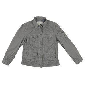 J.Crew Y2K Utility Jacket Medium Green Broken-In Twill Chore Barn Coat